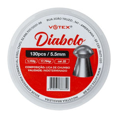 CHUMBINHO VOTEX DIABOLO 5.5MM 1,153G 130 CHUMBINHO VOTEX DIABOLO 5.5MM 1,153G 130