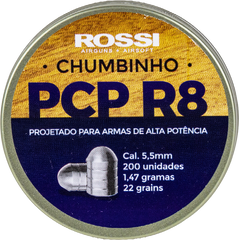 CHUMBINHO ROSSI PCP R8 5,5MM 200UN CHUMBINHO ROSSI PCP R8 5,5MM 200UN