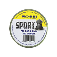 CHUMBINHO ROSSI SPORT 4,5MM 250UN CHUMBINHO ROSSI SPORT 4,5MM 250UN