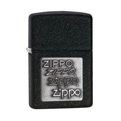 ISQUEIRO ZIPPO BLACK CRACKLE SILVER